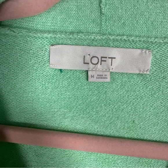 LOFT Mint Green Button-Up Cardigan - Picture 2 of 5